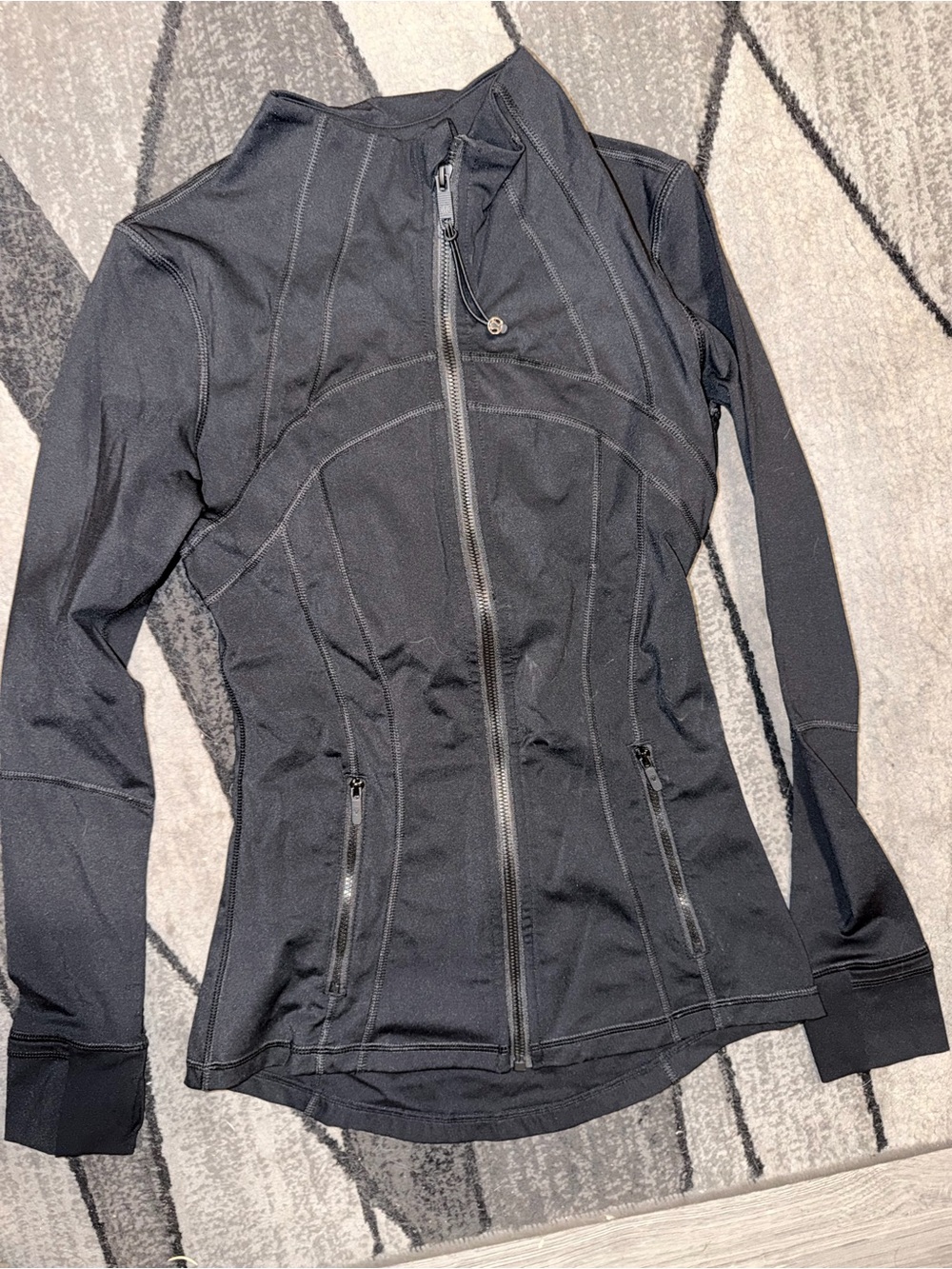 lululemon athletica Black Performance full length Jacket